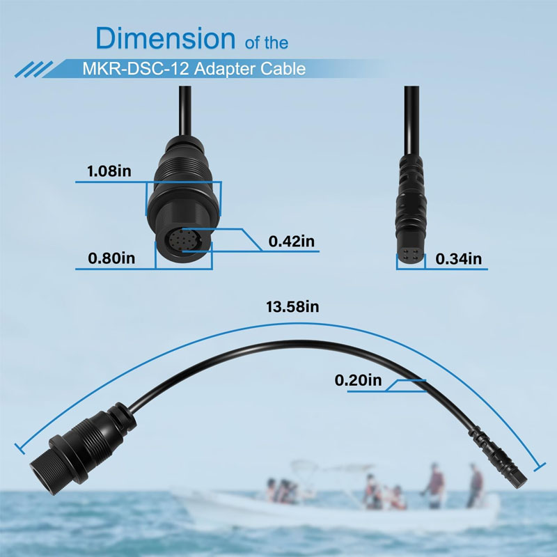 1852081 MKR-DSC-12 4-контактны – обзор и цена Fish Finder Cable